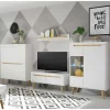 Wohnen Wohnwände<Scandi Chic TV Wohnwand Möbel - Ginko (vierteilig)