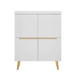 Wohnen Wohnwände<Scandi Chic TV Wohnwand Möbel - Ginko (vierteilig)