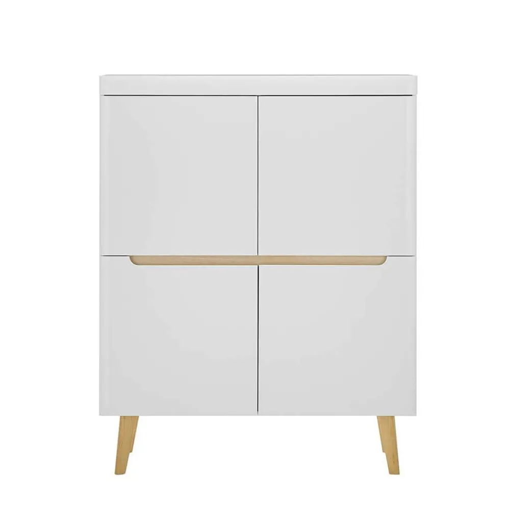 Wohnen Wohnwände<Scandi Chic TV Wohnwand Möbel - Ginko (vierteilig)