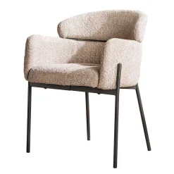 Wohnen Stühle<Scandi Design Armlehnstuhl in Beige - Lalita (2er Set)