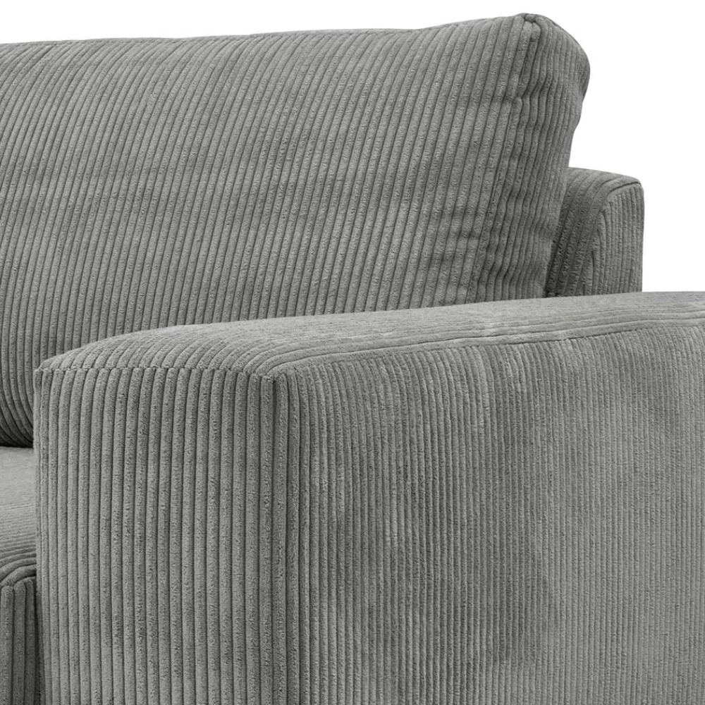 Wohnen Sofas<Scandi Ecksofa in Anthrazit mit Buche - Lidio