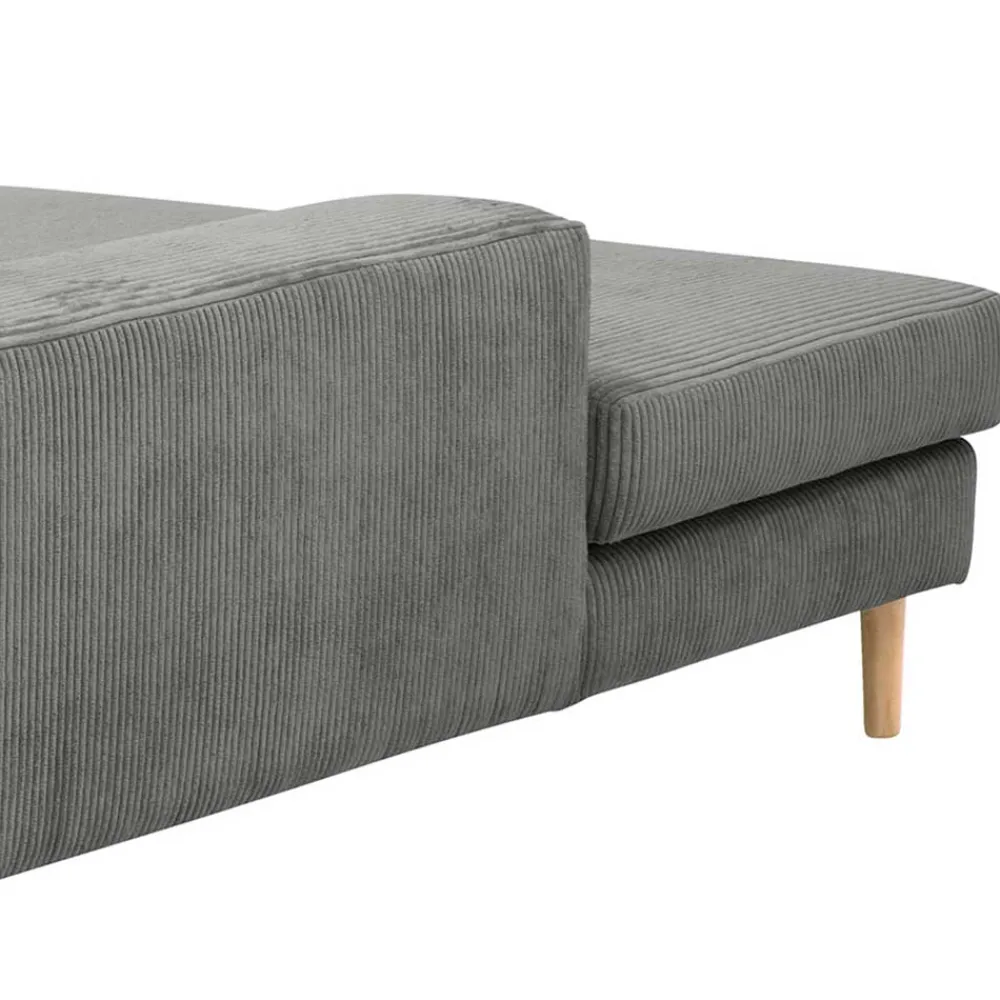 Wohnen Sofas<Scandi Ecksofa in Anthrazit mit Buche - Lidio