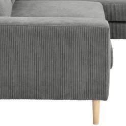 Wohnen Sofas<Scandi Ecksofa in Anthrazit mit Buche - Lidio