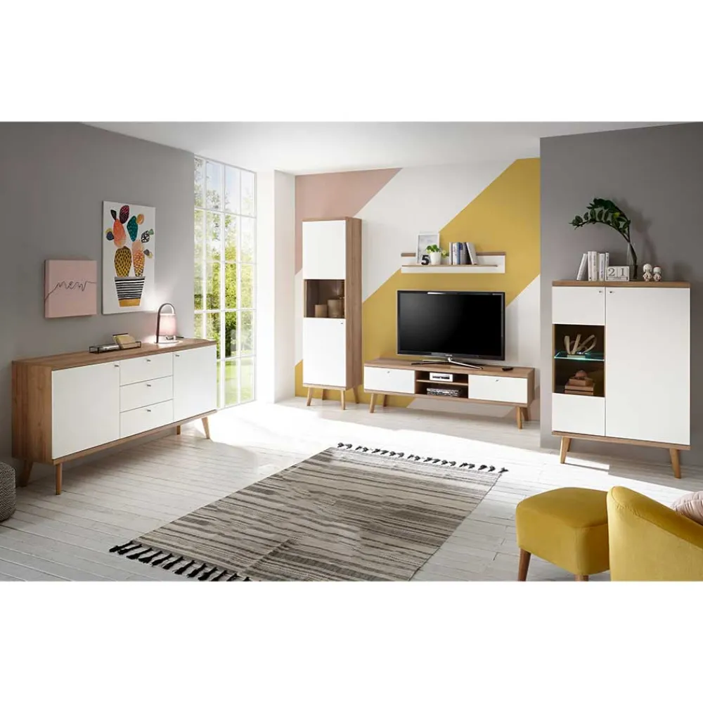 Wohnen Wohnwände<Scandi Möbel Set für Wohnzimmer - Cablos (fünfteilig)