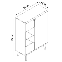 Wohnen Wohnwände<Scandi Möbel Set für Wohnzimmer - Cablos (fünfteilig)