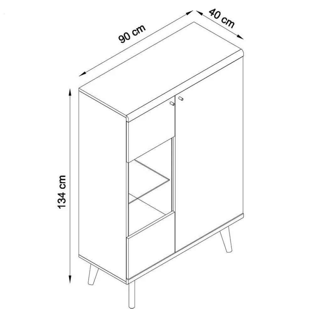 Wohnen Wohnwände<Scandi Möbel Set für Wohnzimmer - Cablos (fünfteilig)