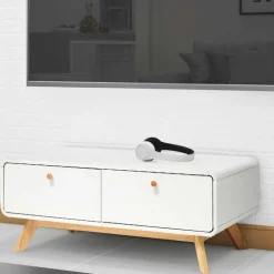 Wohnen Tv & Hifi-Möbel|Lowboards<Scandi TV Board in Weiß mit Eiche Natur - Kolreva