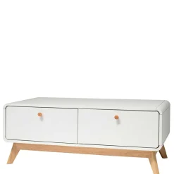 Wohnen Tv & Hifi-Möbel|Lowboards<Scandi TV Board in Weiß mit Eiche Natur - Kolreva