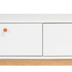 Wohnen Tv & Hifi-Möbel|Lowboards<Scandi TV Board in Weiß mit Eiche Natur - Kolreva
