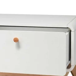 Wohnen Tv & Hifi-Möbel|Lowboards<Scandi TV Board in Weiß mit Eiche Natur - Kolreva
