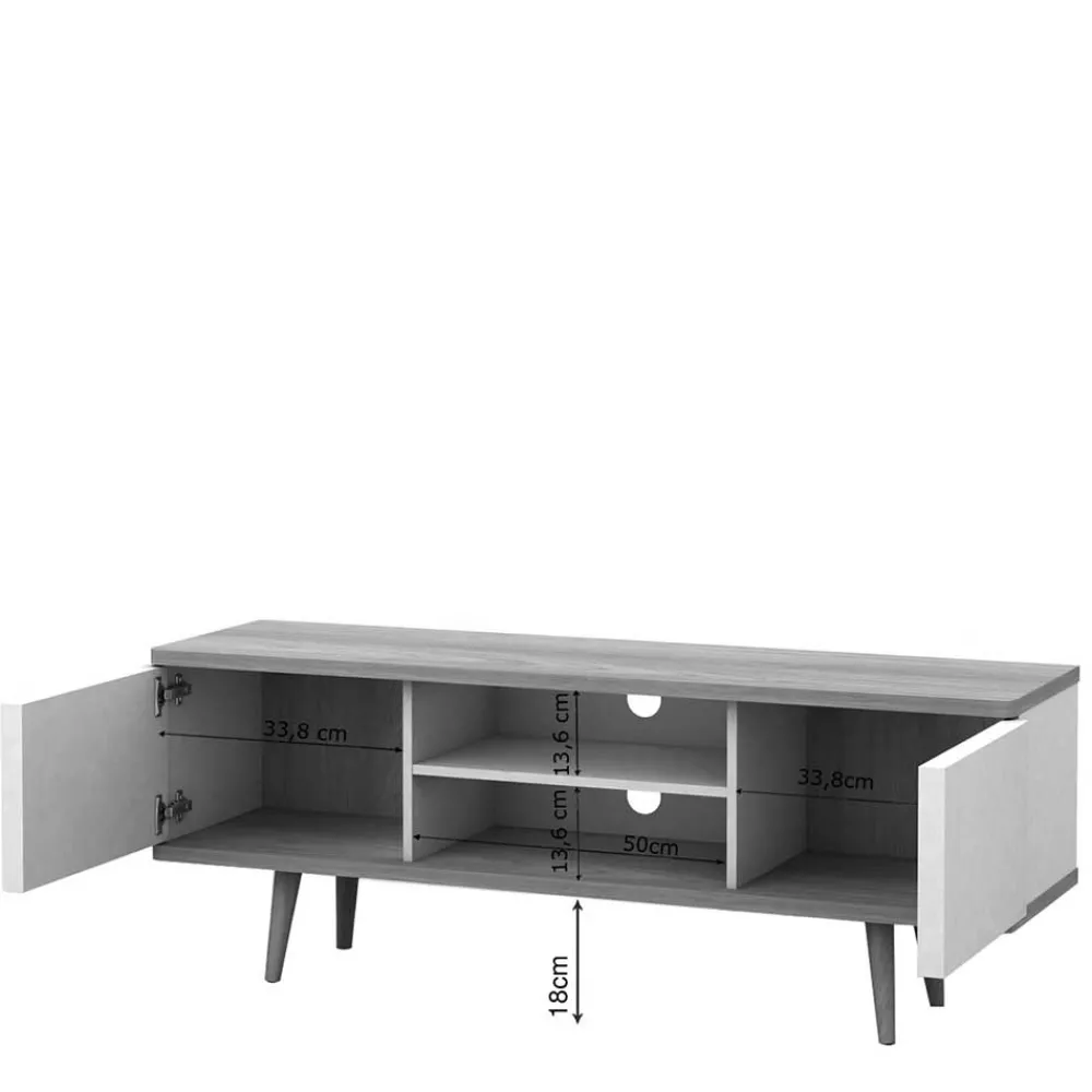 Wohnen Tv & Hifi-Möbel|Lowboards<Scandi TV Unterschrank zweifarbig - Jendren