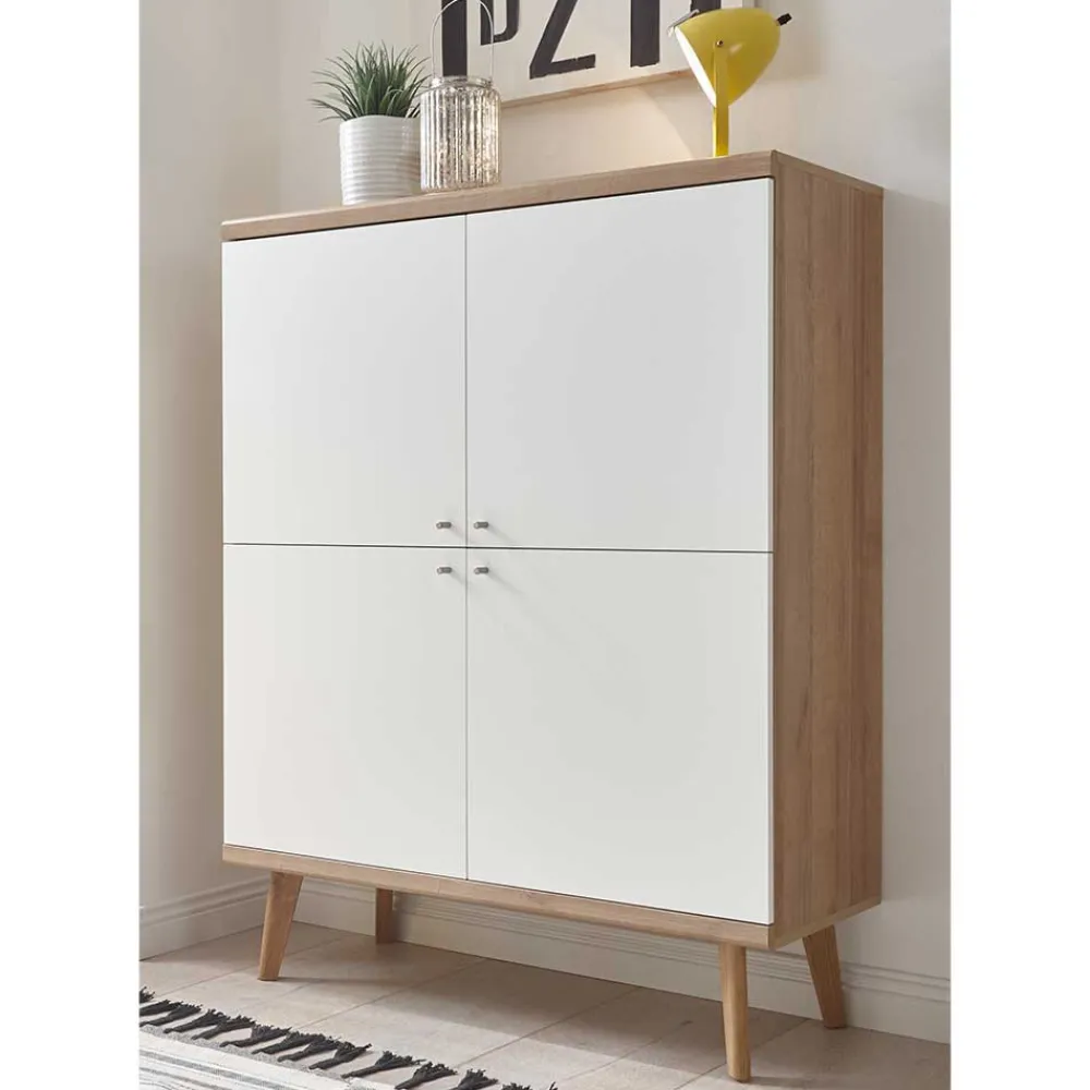 Wohnen Wohnwände<Scandi TV Wohnwand Möbel Set - Cablos (dreiteilig)
