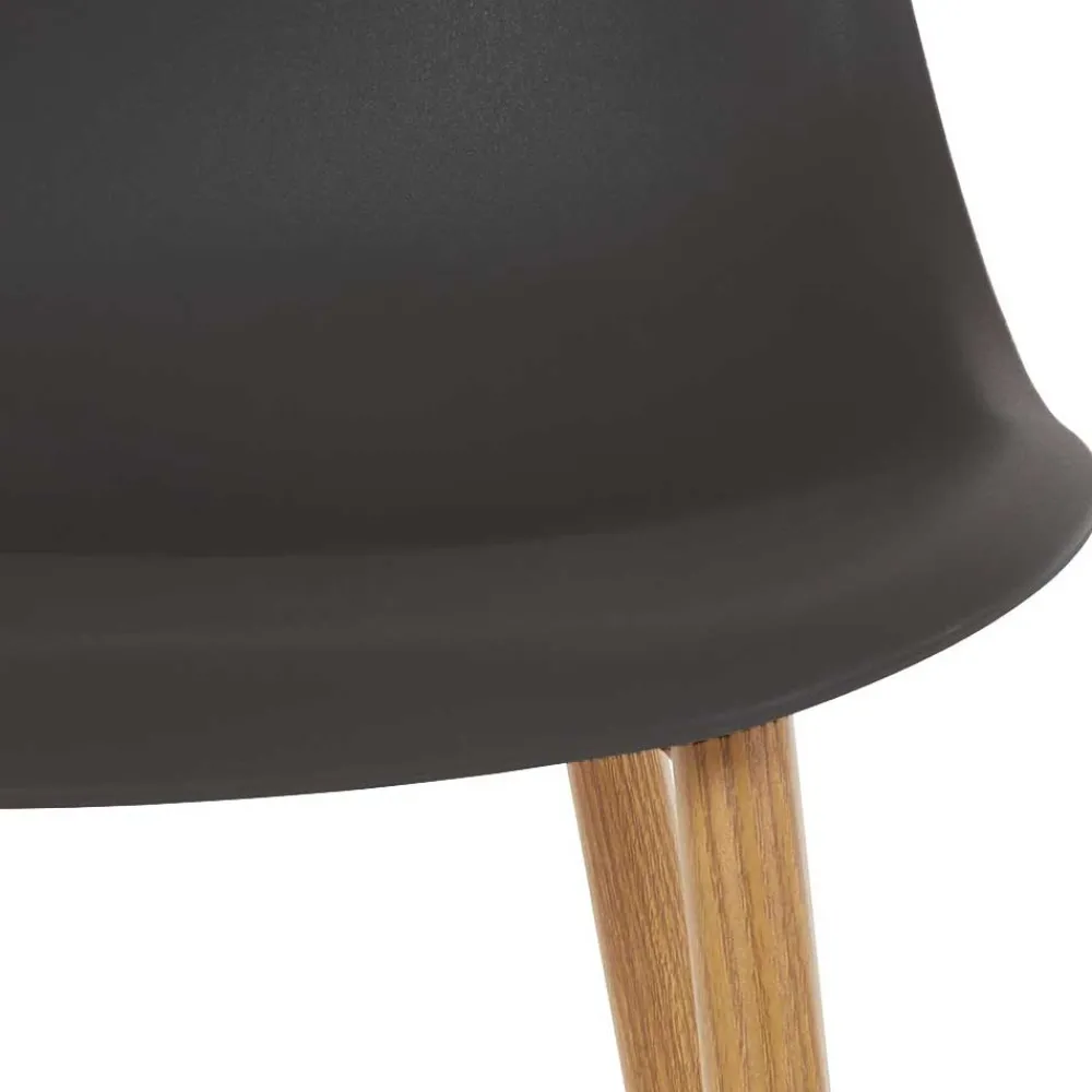 Wohnen Stühle<Schalenstühle aus Kunststoff Grau - Jesuisa (Set)