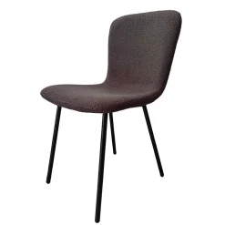 Wohnen Stühle<Schalenstühle in Dunkelgrau Boucle - Cranita (4er Set)
