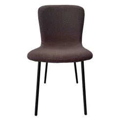 Wohnen Stühle<Schalenstühle in Dunkelgrau Boucle - Cranita (4er Set)