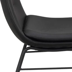 Wohnen Stühle<Schalenstuhl in Schwarz - echtes Leder - Freedoms (2er Set)