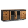 Wohnen Sideboards<Schiebetüren Sideboard mit Riffelglas - Aglia