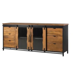 Wohnen Sideboards<Schiebetüren Sideboard mit Riffelglas - Aglia