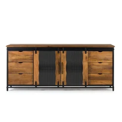 Wohnen Sideboards<Schiebetüren Sideboard mit Riffelglas - Aglia