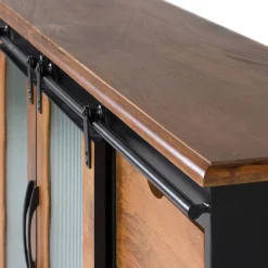 Wohnen Sideboards<Schiebetüren Sideboard mit Riffelglas - Aglia