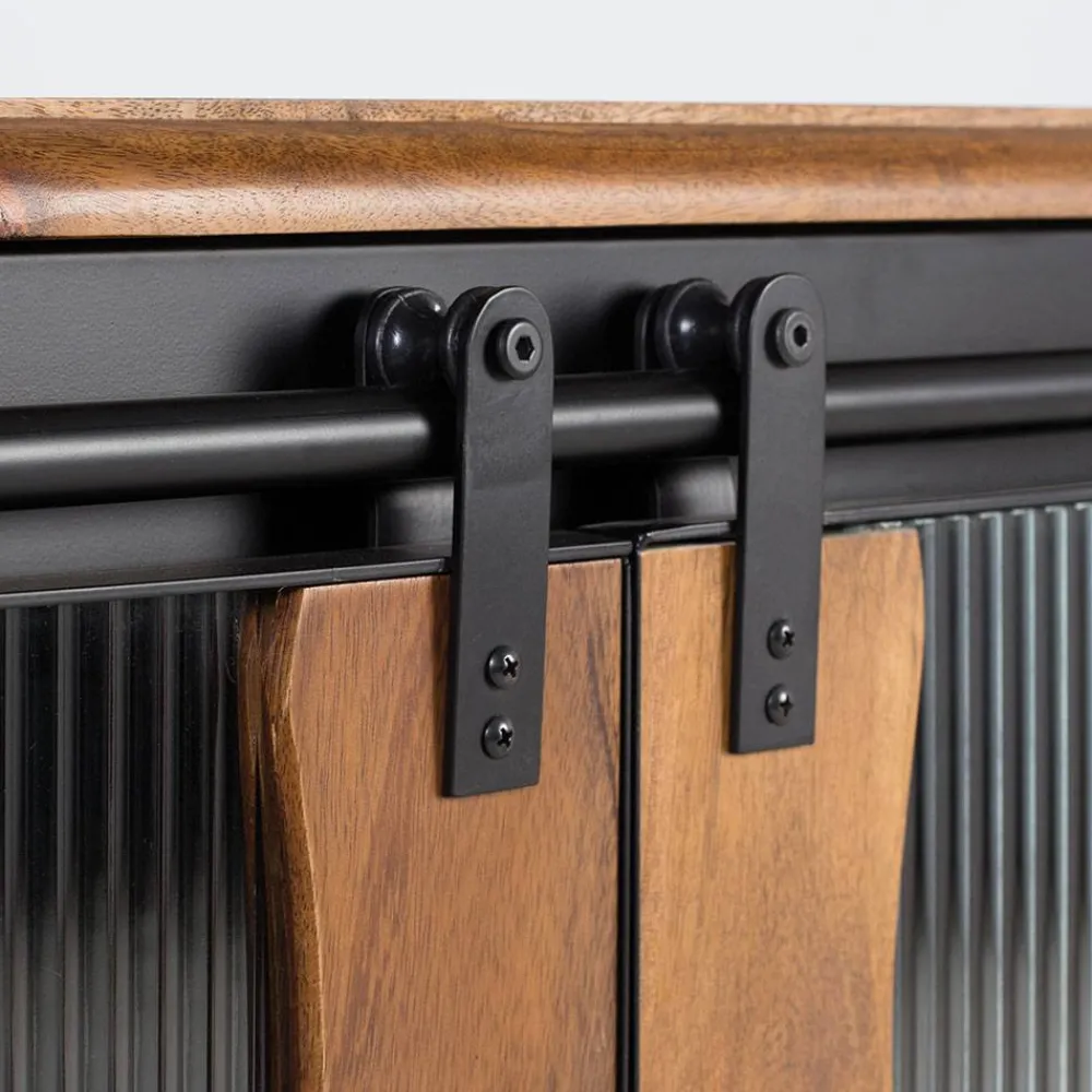 Wohnen Sideboards<Schiebetüren Sideboard mit Riffelglas - Aglia