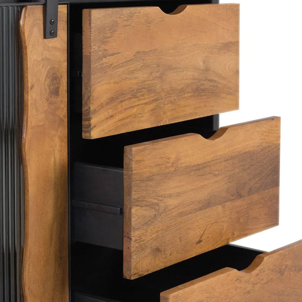 Wohnen Sideboards<Schiebetüren Sideboard mit Riffelglas - Aglia