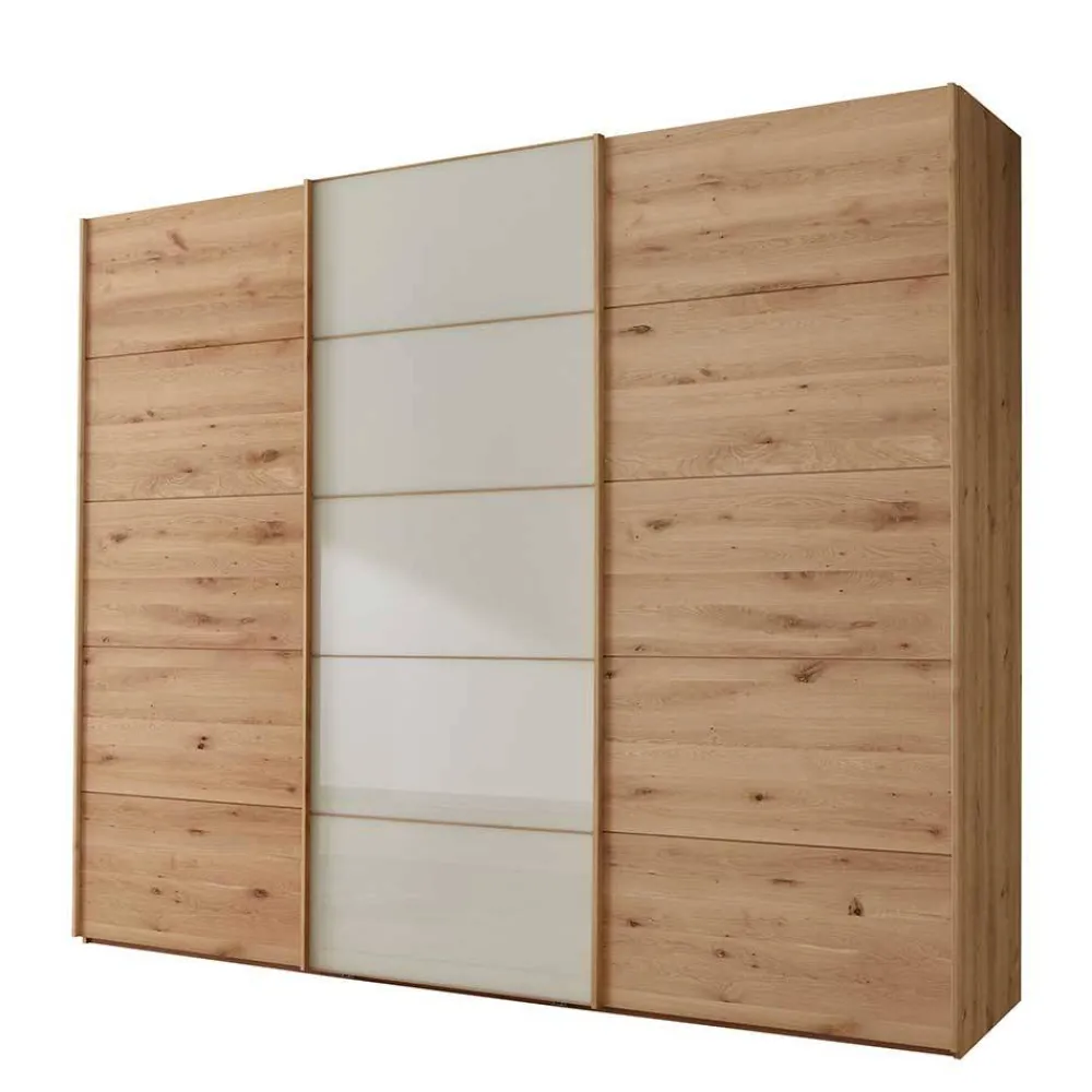 Wohnen Schränke<Schiebetüren-Kleiderschrank in Beige Glas - Nikoba