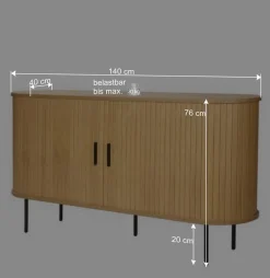 Wohnen Sideboards<Schiebetüren-Sideboard in ovalem Design - Barnetta