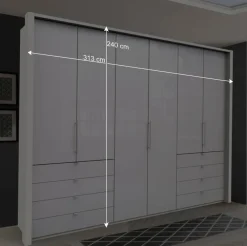 Wohnen Schränke<Schlafbereich Kleiderschrank mit acht Schubkästen - Dolienca