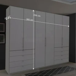 Wohnen Schränke<Schlafbereich Kleiderschrank mit acht Schubkästen - Dolienca