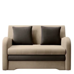 Wohnen Betten|Sofas<Schlafcouch in Beige und Dunkelbraun - Calming