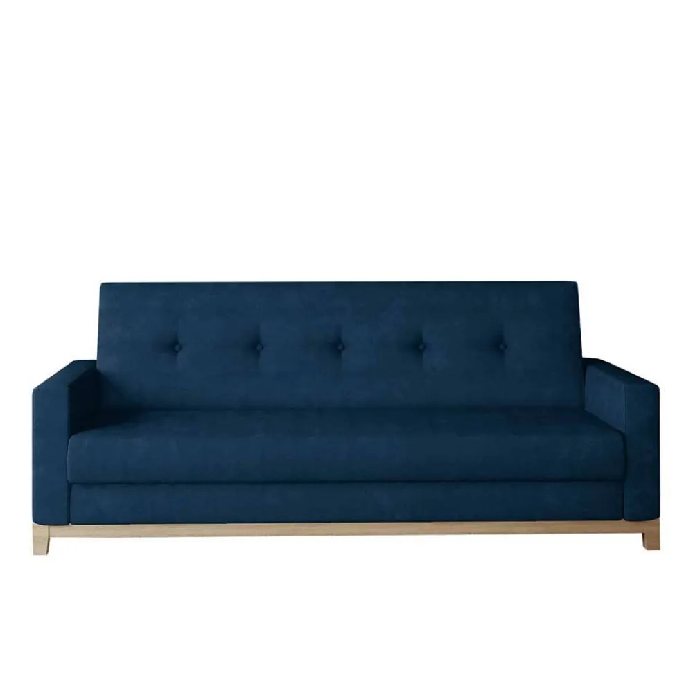 Wohnen Sofas<Schlafcouch in Dunkelblau Velours - Tadeuz