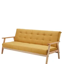 Wohnen Sofas<Schlafcouch in Gelb & Eukalyptus Natur - Emkola