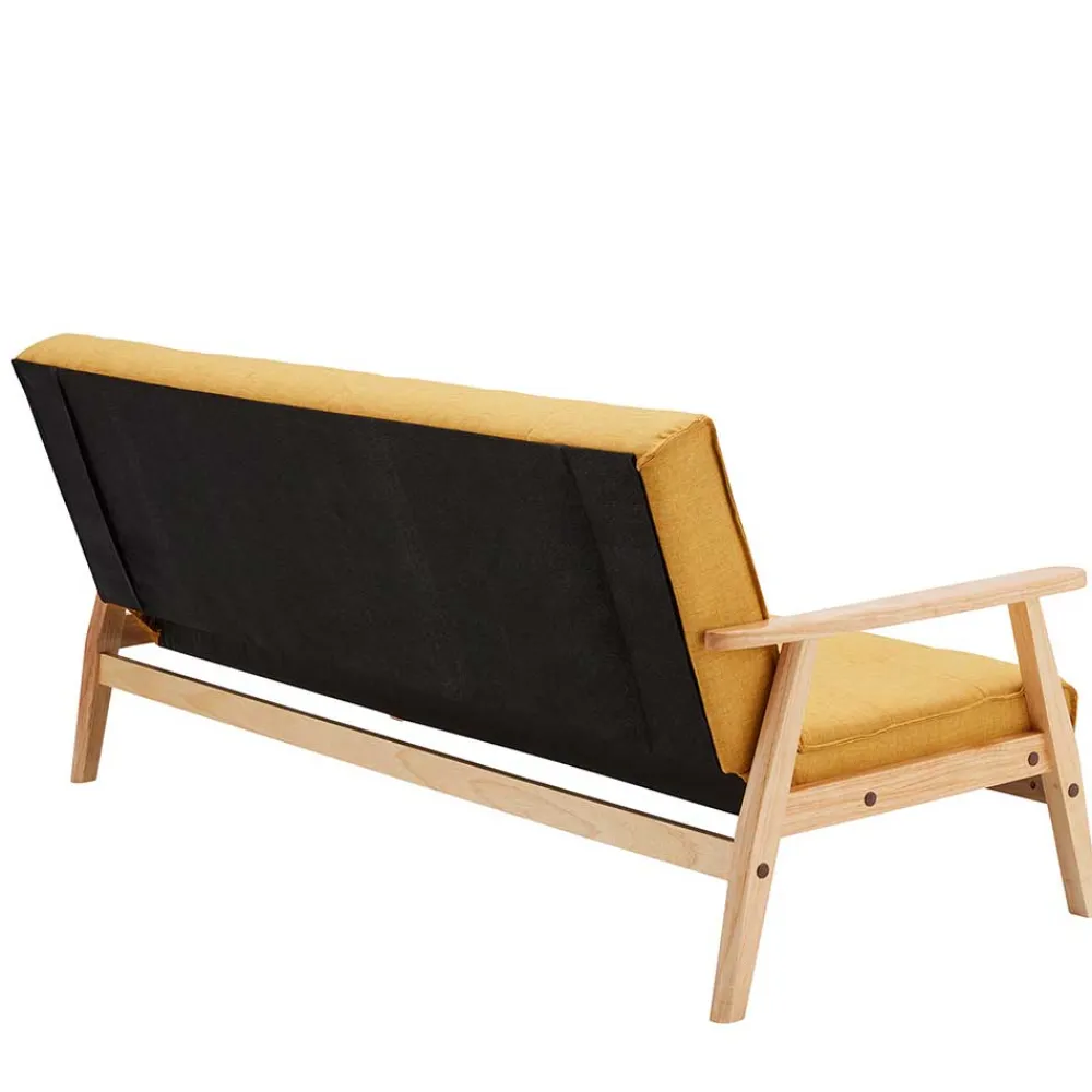 Wohnen Sofas<Schlafcouch in Gelb & Eukalyptus Natur - Emkola