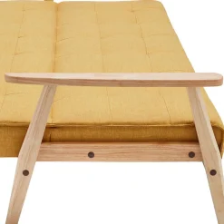 Wohnen Sofas<Schlafcouch in Gelb & Eukalyptus Natur - Emkola