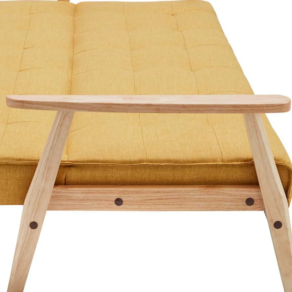 Wohnen Sofas<Schlafcouch in Gelb & Eukalyptus Natur - Emkola
