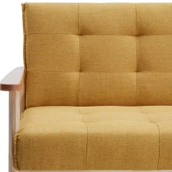 Wohnen Sofas<Schlafcouch in Gelb & Eukalyptus Natur - Emkola