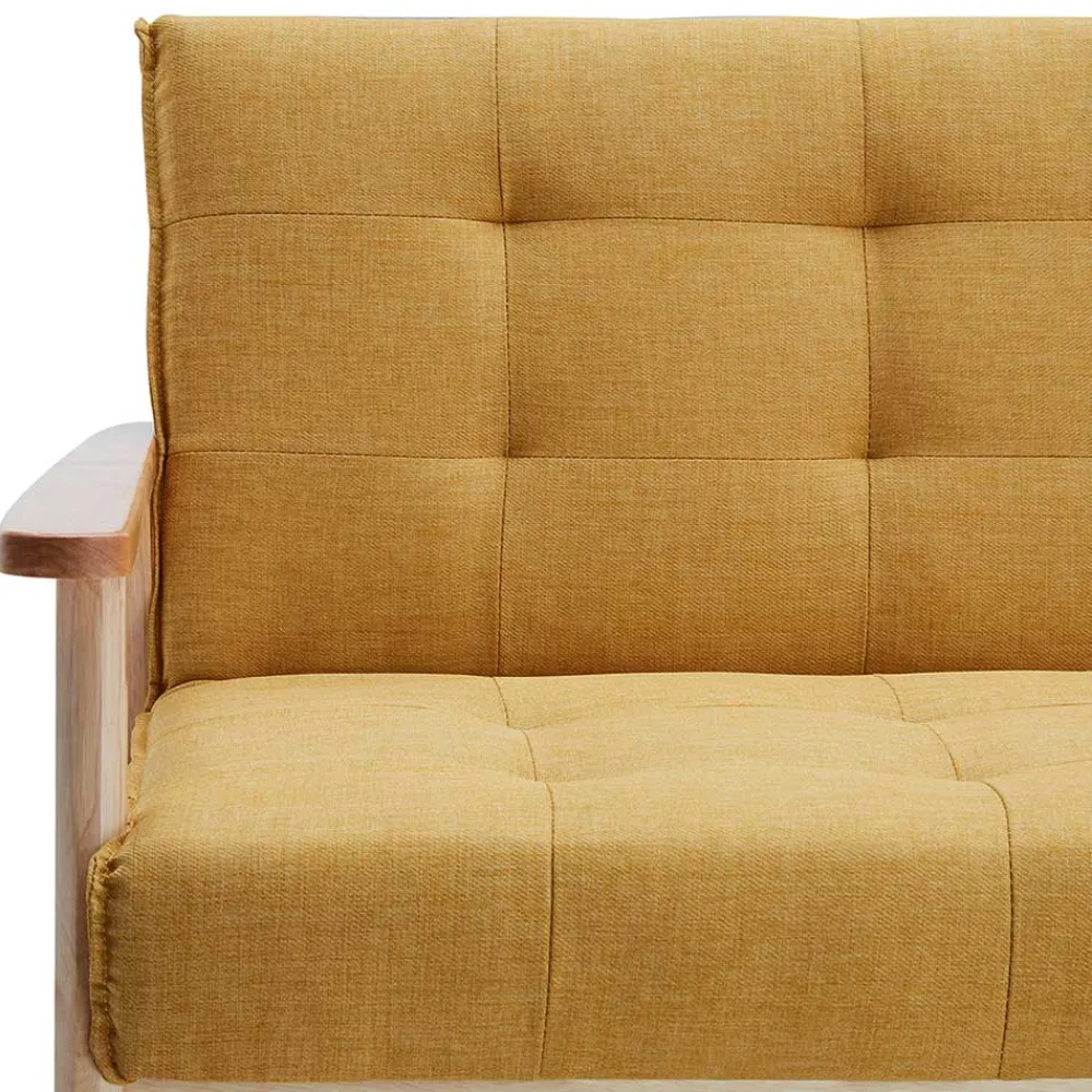 Wohnen Sofas<Schlafcouch in Gelb & Eukalyptus Natur - Emkola