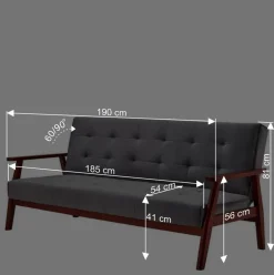 Wohnen Sofas<Schlafcouch in Gelb & Eukalyptus Natur - Emkola