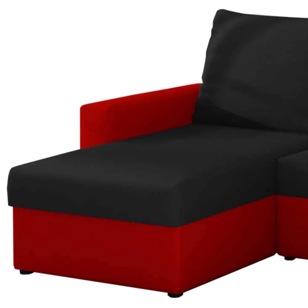Wohnen Sofas<Schlafcouch in Schwarz und Rot - Chessna
