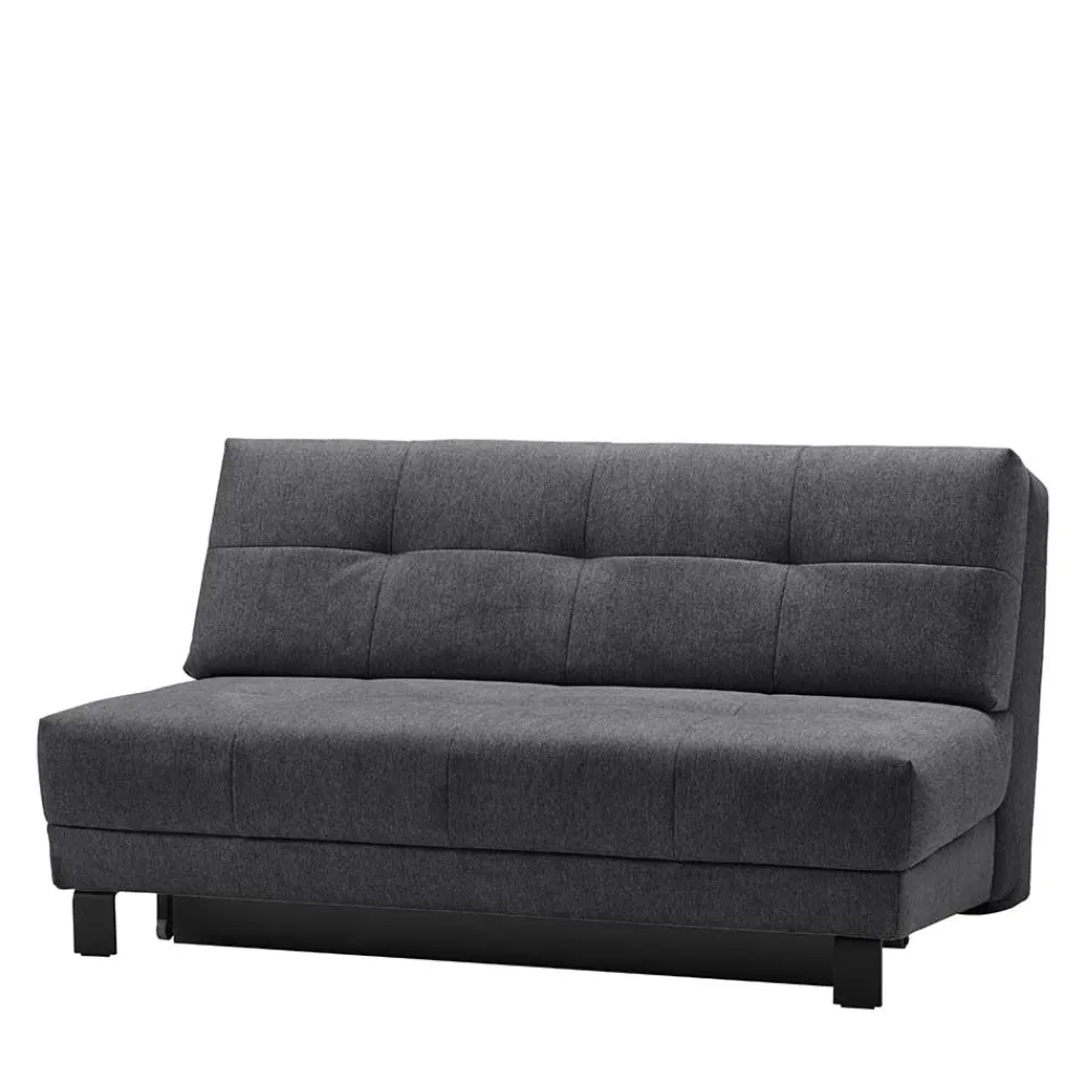 Wohnen Sofas<Schlafcouch mit Bettkasten in Dunkelgrau - Lenza