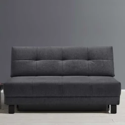 Wohnen Sofas<Schlafcouch mit Bettkasten in Dunkelgrau - Lenza