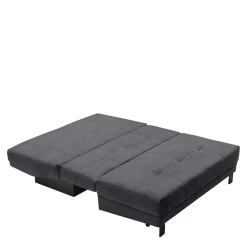 Wohnen Sofas<Schlafcouch mit Bettkasten in Dunkelgrau - Lenza