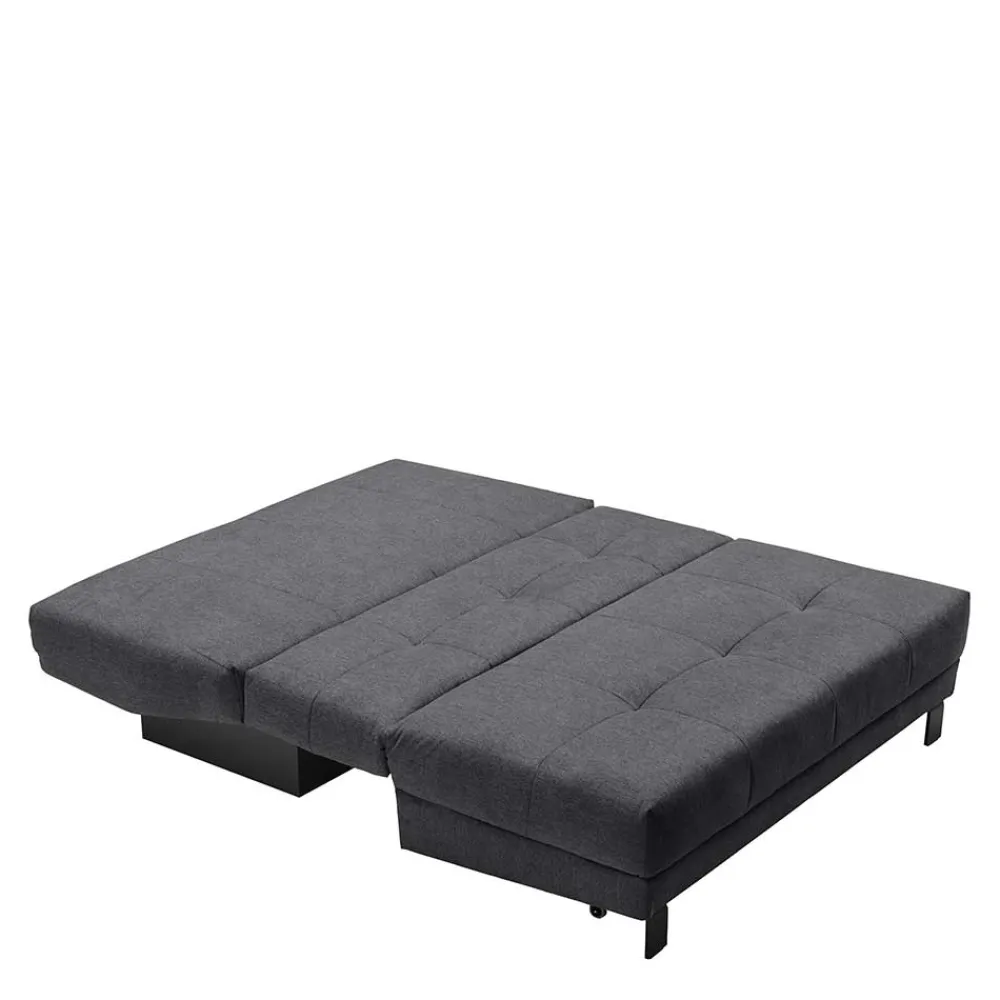 Wohnen Sofas<Schlafcouch mit Bettkasten in Dunkelgrau - Lenza