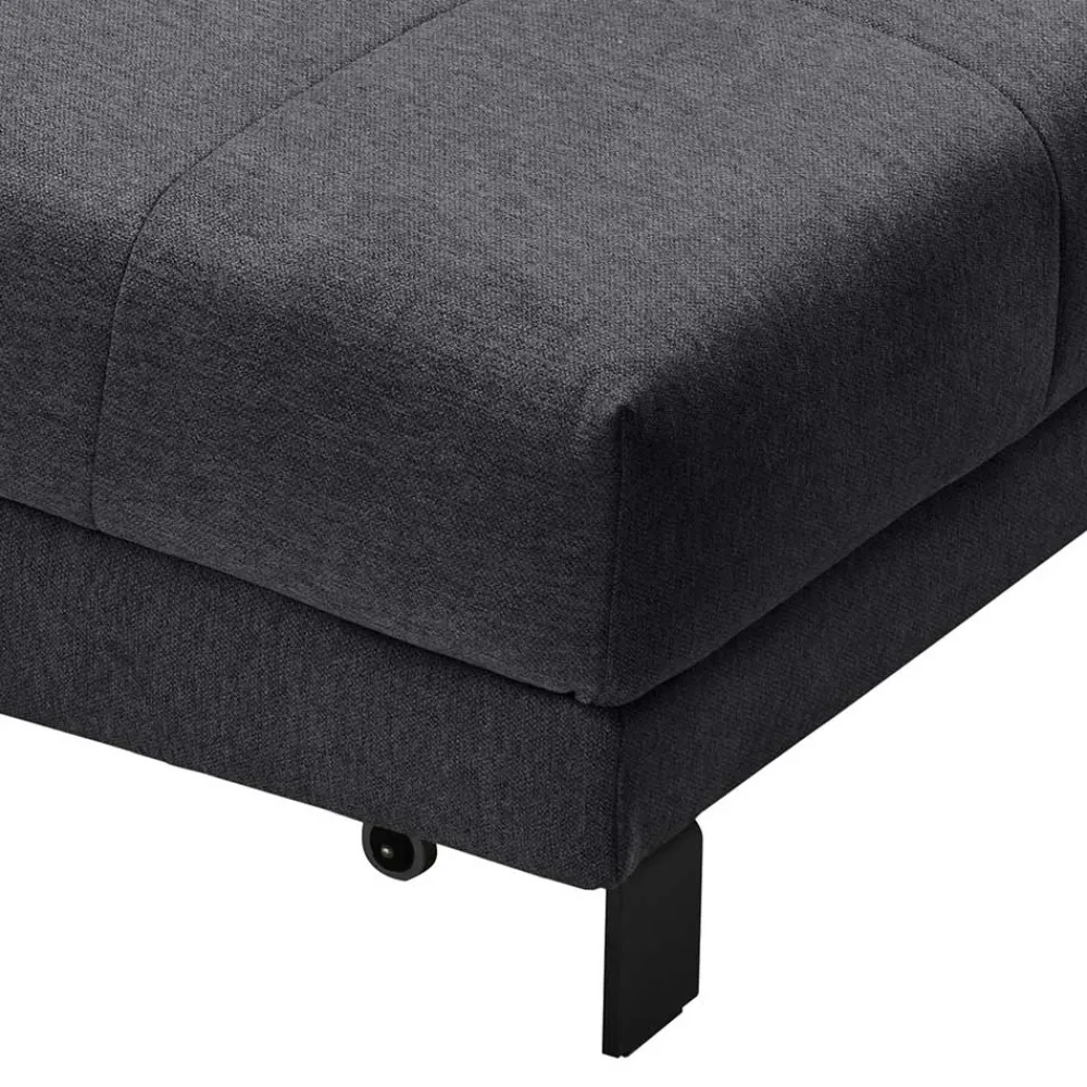 Wohnen Sofas<Schlafcouch mit Bettkasten in Dunkelgrau - Lenza