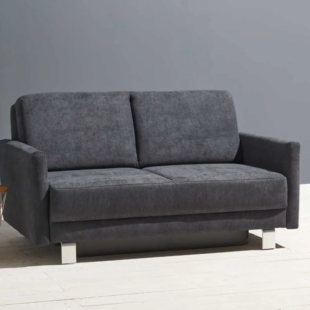 Wohnen Betten|Sofas<Schlafcouch mit Bettkasten in Blaugrau - Casmas