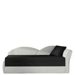 Wohnen Betten|Sofas<Schlaffunktion Recamiere in Offwhite und Schwarz - Asbrov