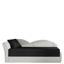 Wohnen Betten|Sofas<Schlaffunktion Recamiere in Offwhite und Schwarz - Asbrov