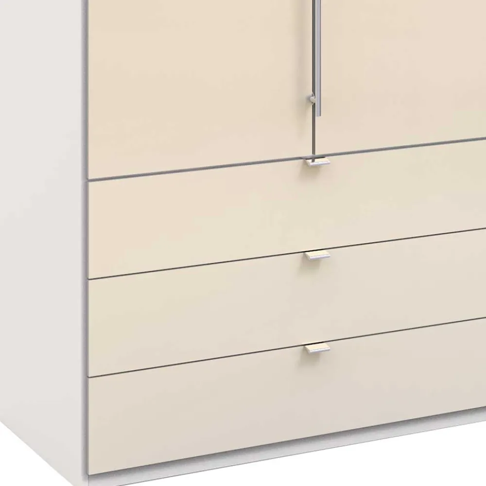Wohnen Kleiderschränke<Schlafraum Kleiderschrank in Cremefarben Glas Front - Zidarie
