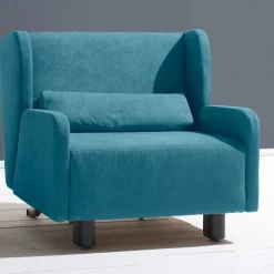 Wohnen Sofas<Schlafsessel mit Armlehnen in Petrol Blau - Joncadoss